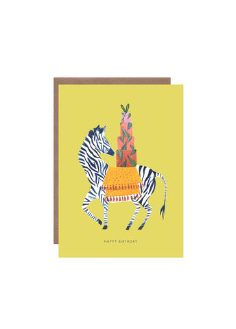 " Zebra with Presents " Card