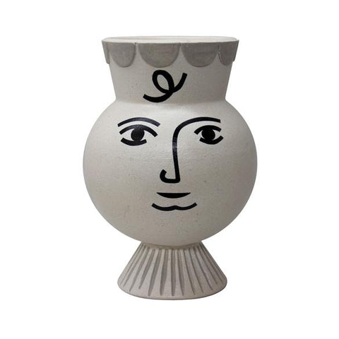 Pan Vase Ancient White