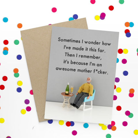 " Awesome " Greeting Card