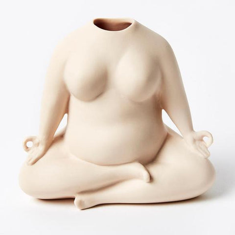 Seated Lotus Bud Nude Vase