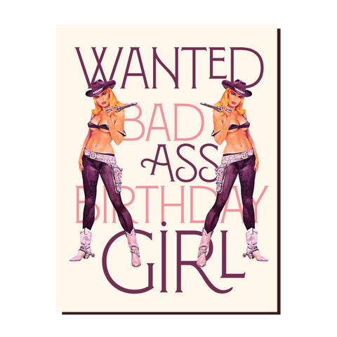 " Badass Birthday Girl " Card