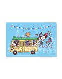 " Blue Minibus Party " Card