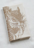 Squirrel Cotton Tea Towel & Napkins