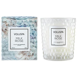 Textured Glass Candle (Rose Collection)