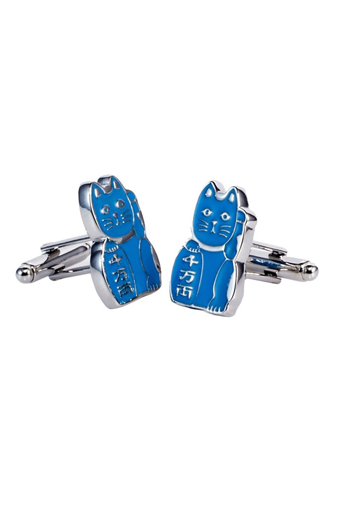 Lucky Cat Cufflink - Thorn and Burrow