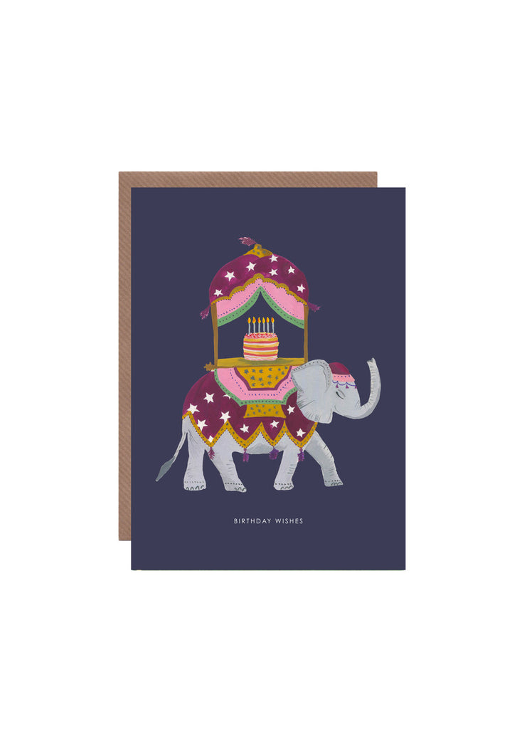 " Elephant Birthday Wishes " Card