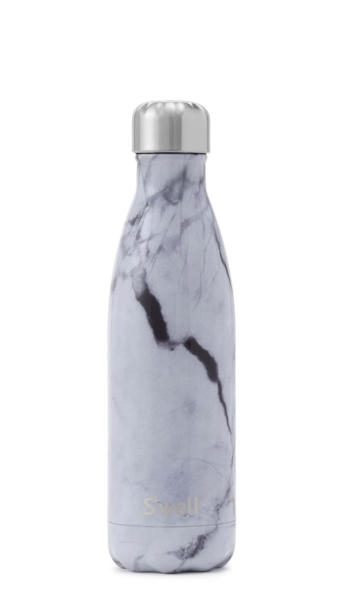 White Marble - Stainless Steel S'well Water Bottle - Thorn and Burrow