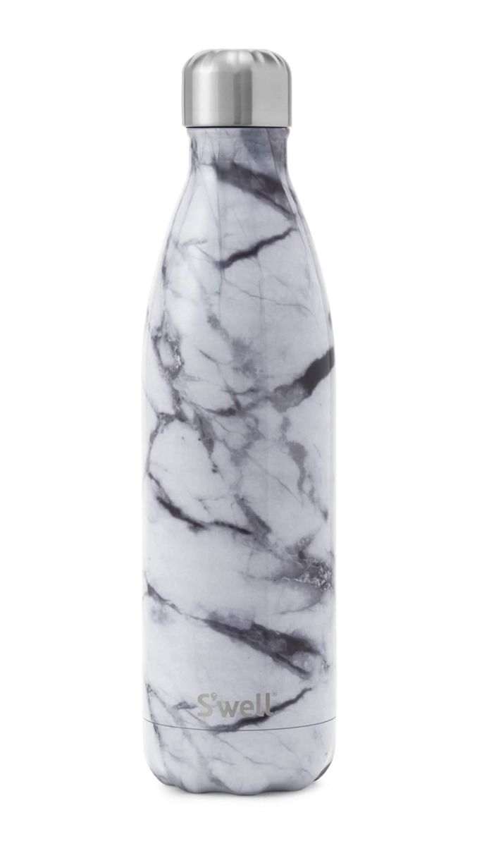 White Marble - Stainless Steel S'well Water Bottle - Thorn and Burrow