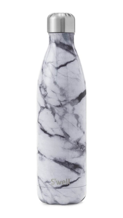 White Marble - Stainless Steel S'well Water Bottle - Thorn and Burrow