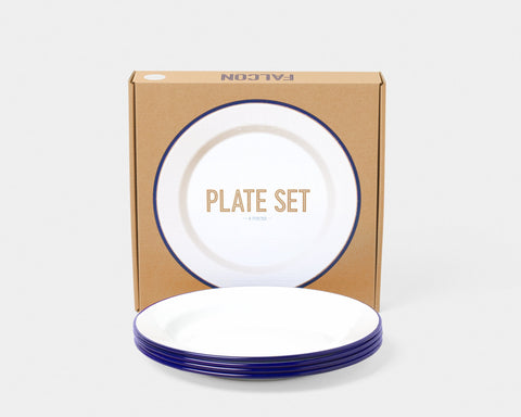 24cm Plates Enamel Ware set of 4