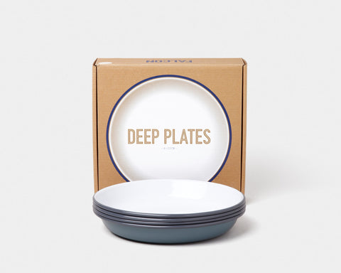 Deep Plates Enamel Ware set of 4