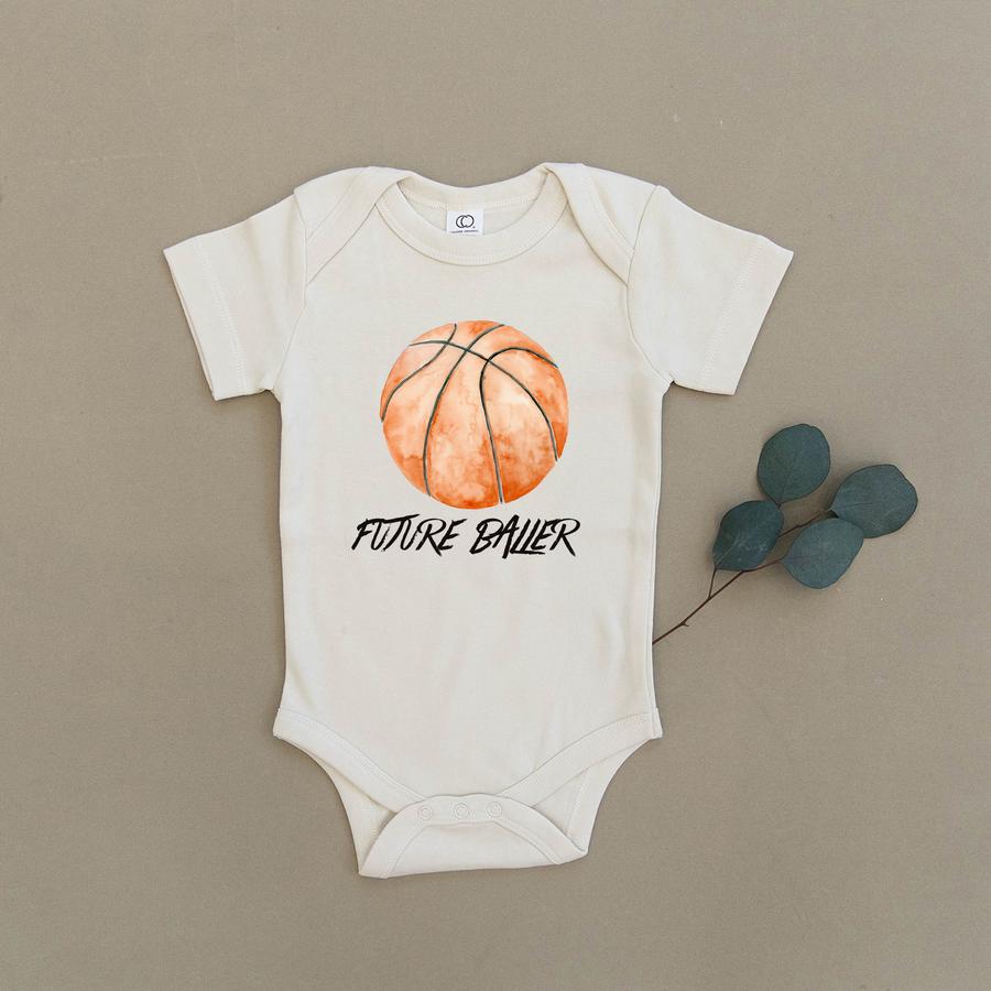 Future Baller Basketball Organic Baby Bodysuit