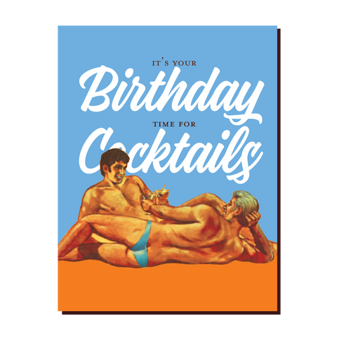 " Birthday Cocktails " Card