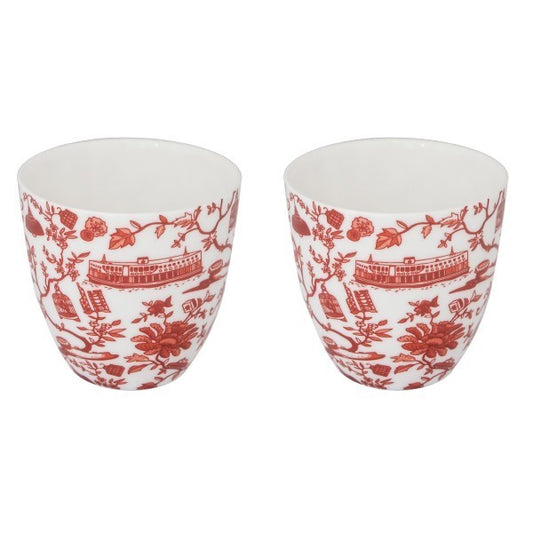 HK Toile East-Meets-West Cups (Set of 2) - Thorn and Burrow