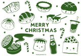 Hong Kong Foodie - Christmas Notecards Pack (6 Sets)
