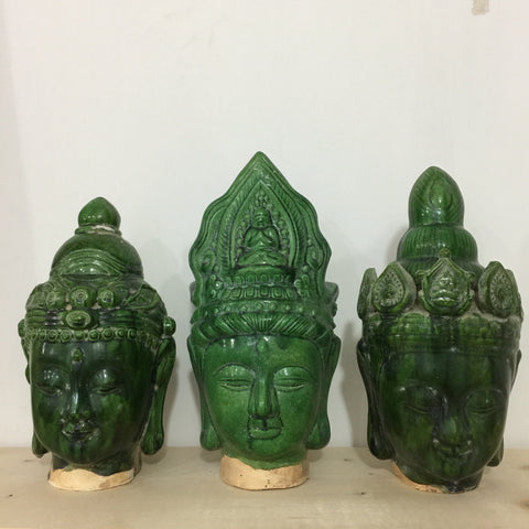 Green Ceramic Buddha