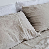 Smoke Grey Linen Bed Set - Thorn and Burrow