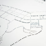 Kennedy Town Typographical Map (Multiple Colors)
