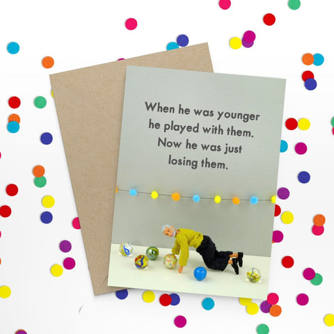 " Marbles " Greeting Card