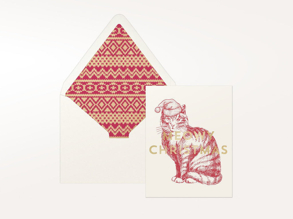 "Meowy Christmas" | Envelope & Note Cards