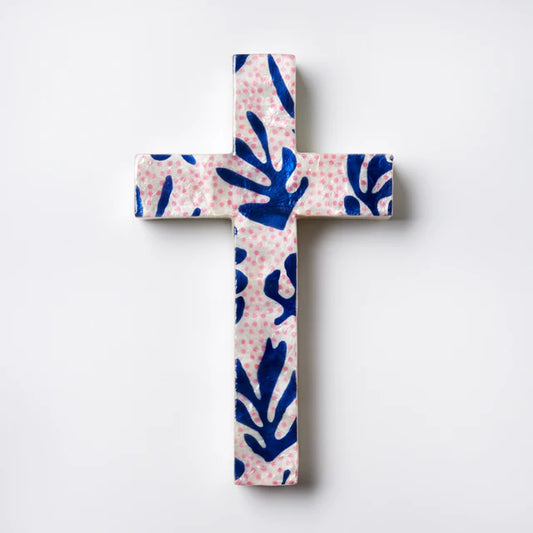 Product image of Blue Keynotes Cross Capiz Wall Decor