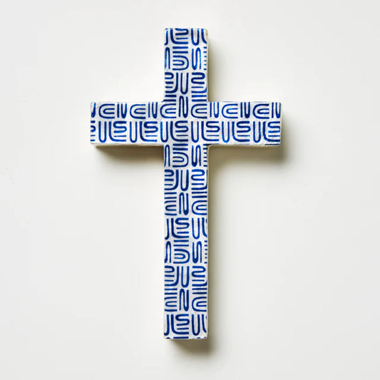 Product image of Blue Keynotes Cross Capiz Wall Decor