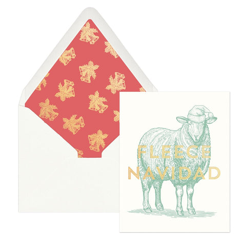"Fleece Navidad" | Envelope & Note Cards