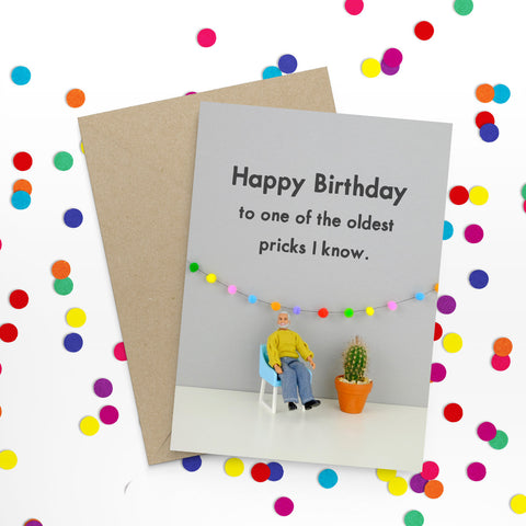 " Old Prick " Greeting Card