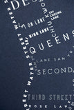 Sai Ying Pun Typographical Map (Multiple Colors)