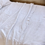 White Linen Flat Sheet - Thorn and Burrow