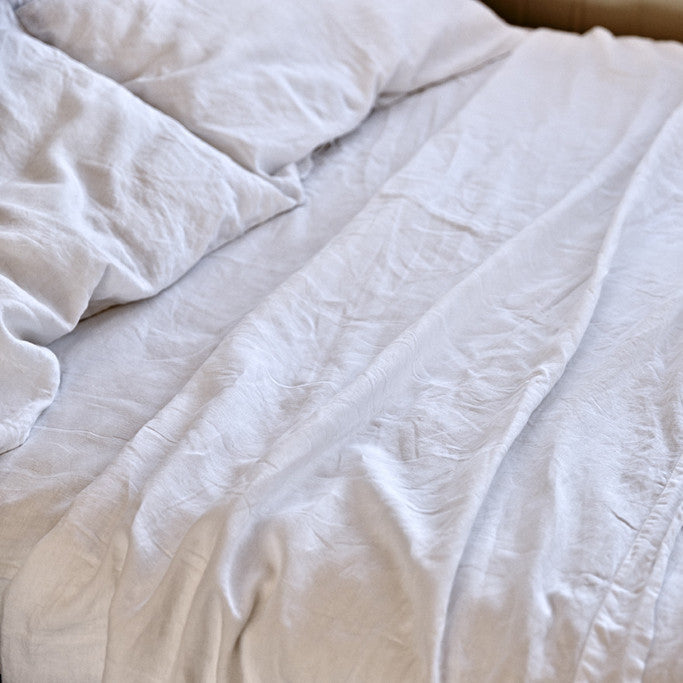 White Linen Bed Set - Thorn and Burrow