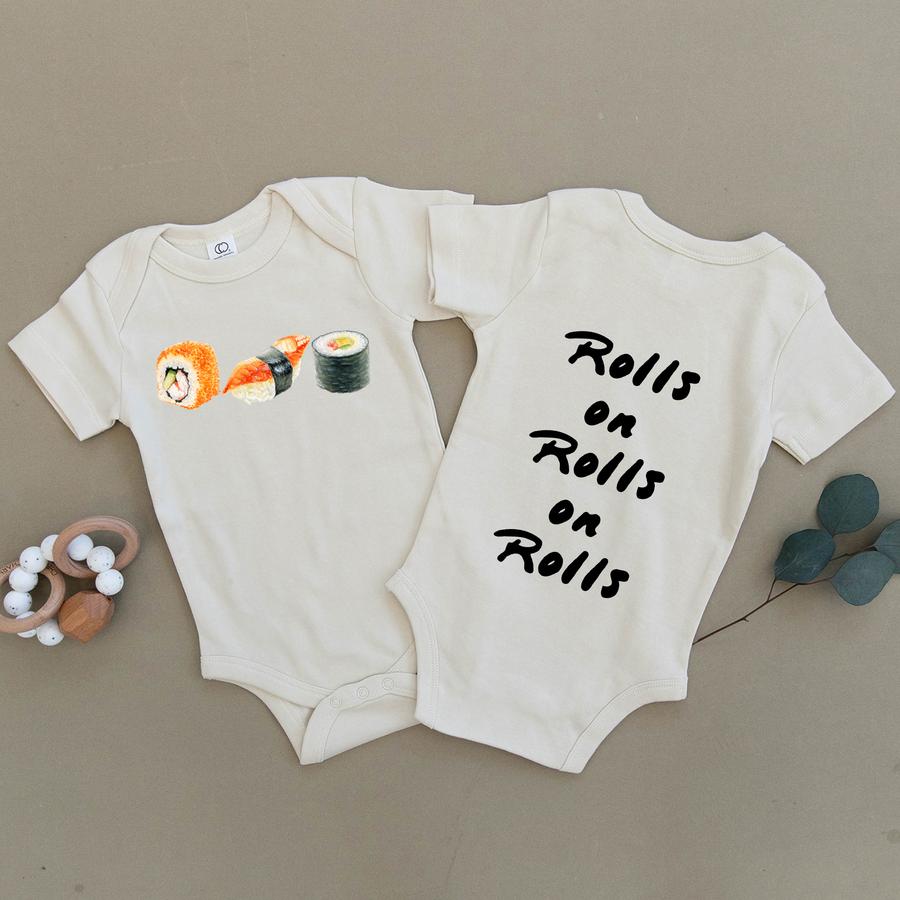 Sushi Rolls Organic Baby Bodysuit