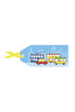 Blue Transport Gift Tag