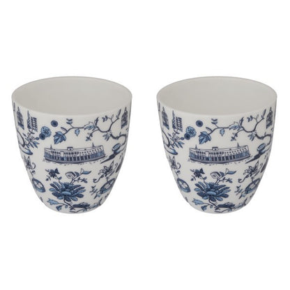 HK Toile East-Meets-West Cups (Set of 2) - Thorn and Burrow
