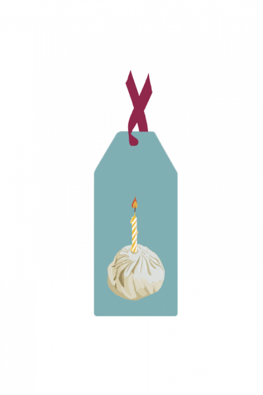 " Birthday Dumplings " Gift Tag