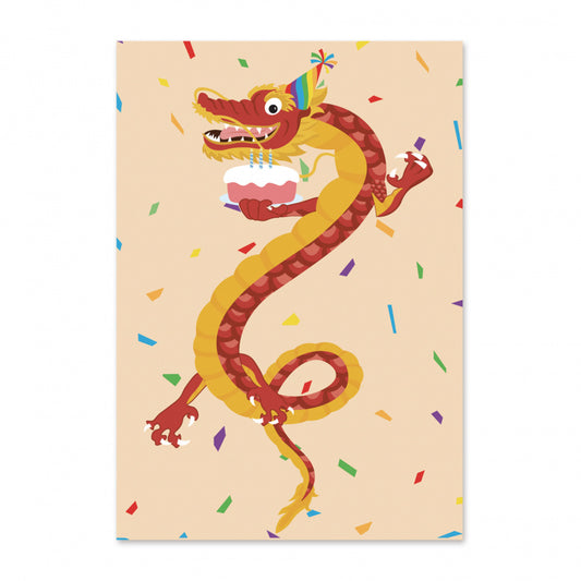 " Party Dragon " Card - Thorn and Burrow