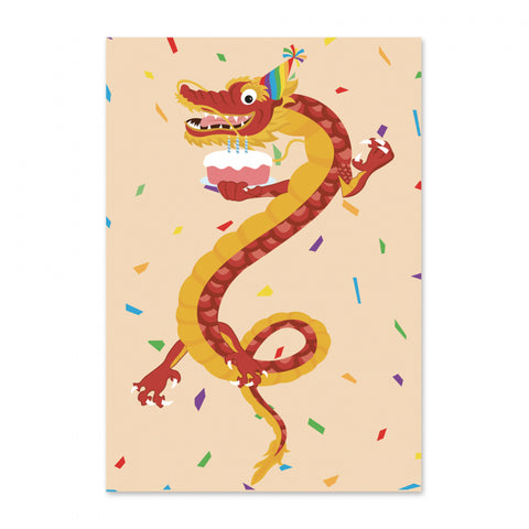 " Party Dragon " Card - Thorn and Burrow