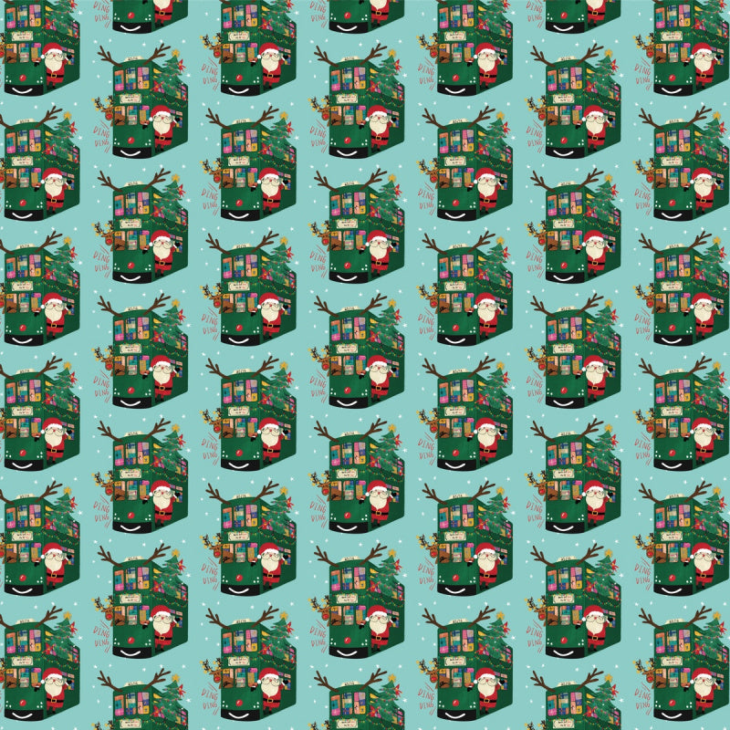 " Santa's Tram " Wrapping paper
