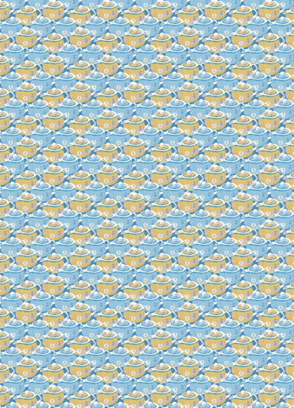 " Blue Teapot " Wrapping Paper