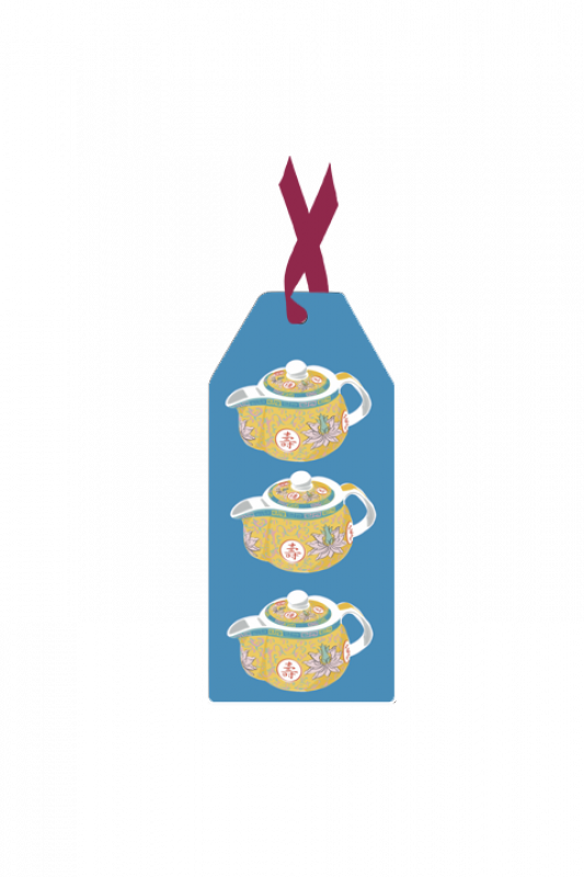 " Blue Teapot " Gift Tag - Thorn and Burrow