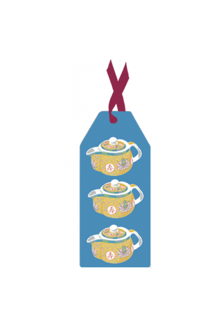 " Blue Teapot " Gift Tag