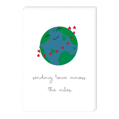 " Sending Love Across The Miles " Pack of 10 -  Card