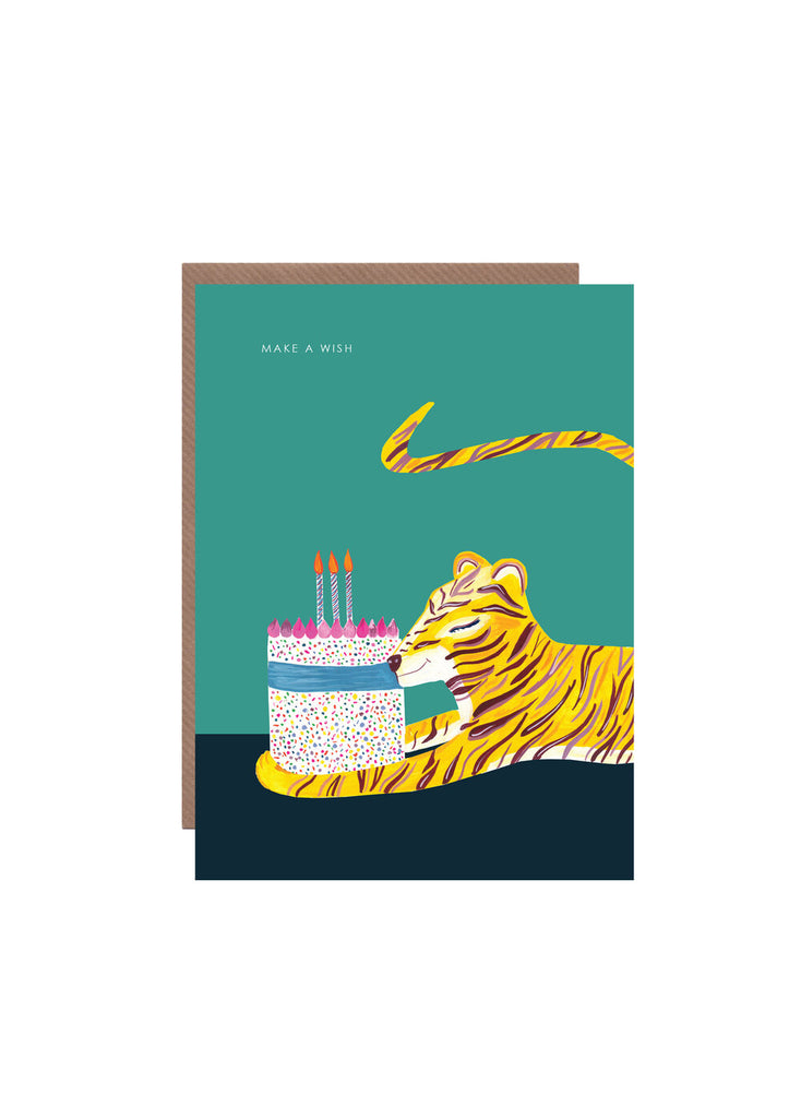 " Tiger with Cake " Card