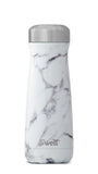 White Marble Traveler - Stainless Steel S'well Water Bottle