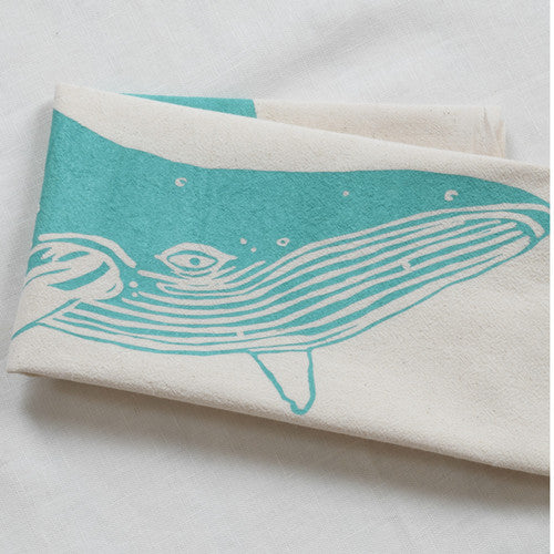 Whale Cotton Tea Towel & Napkins
