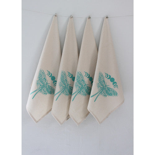Luna Moth Organic Cloth Napkins Set