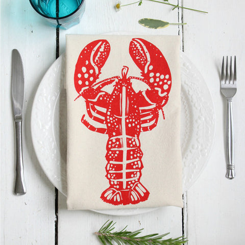Lobster Cotton Tea Towel & Napkins