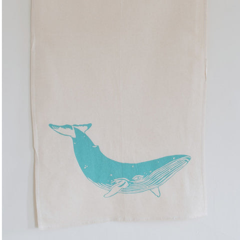 Whale Cotton Tea Towel & Napkins
