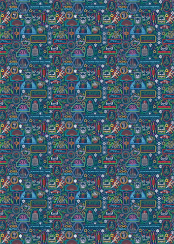 " Neon Christmas " Wrapping Paper