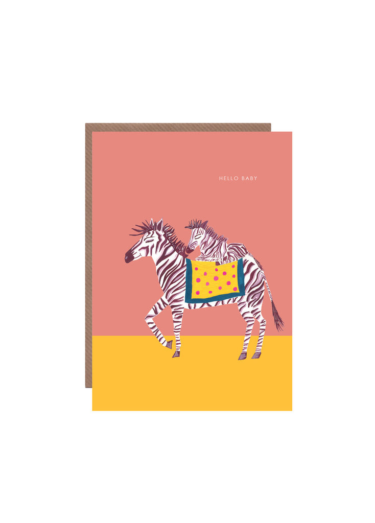 " Zebra with Baby " Card